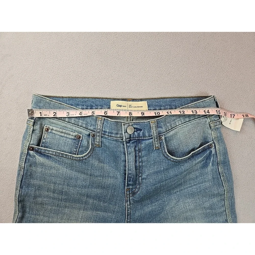 Gap Women's Best Girlfriend Jeans Light Blue Size‎ 28 Tall Stitching Is Sparkly